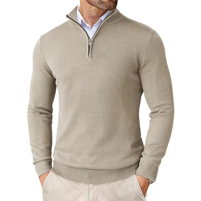 Pull Homme en Maille avec Col Zippé | Style Casual & Business