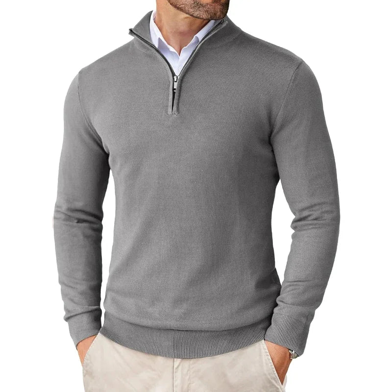 Pull Homme en Maille avec Col Zippé | Style Casual & Business