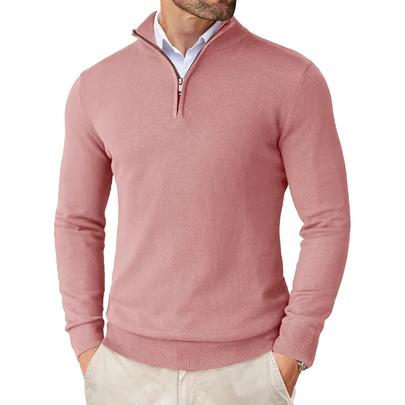 Pull Homme en Maille avec Col Zippé | Style Casual & Business