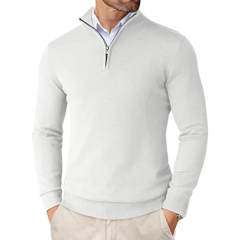 Pull Homme en Maille avec Col Zippé | Style Casual & Business