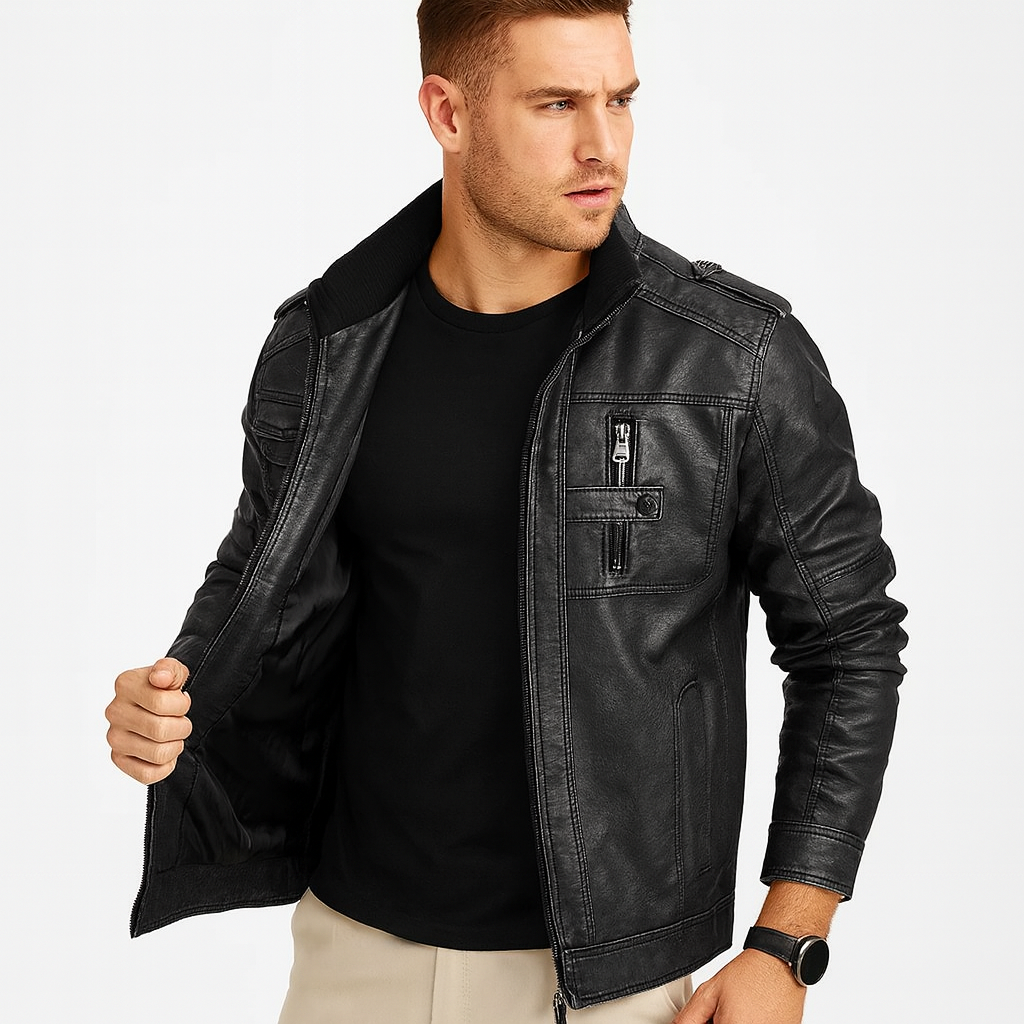 Veste Cuir Homme | Classique en Cuir Véritable | Style Intemporel