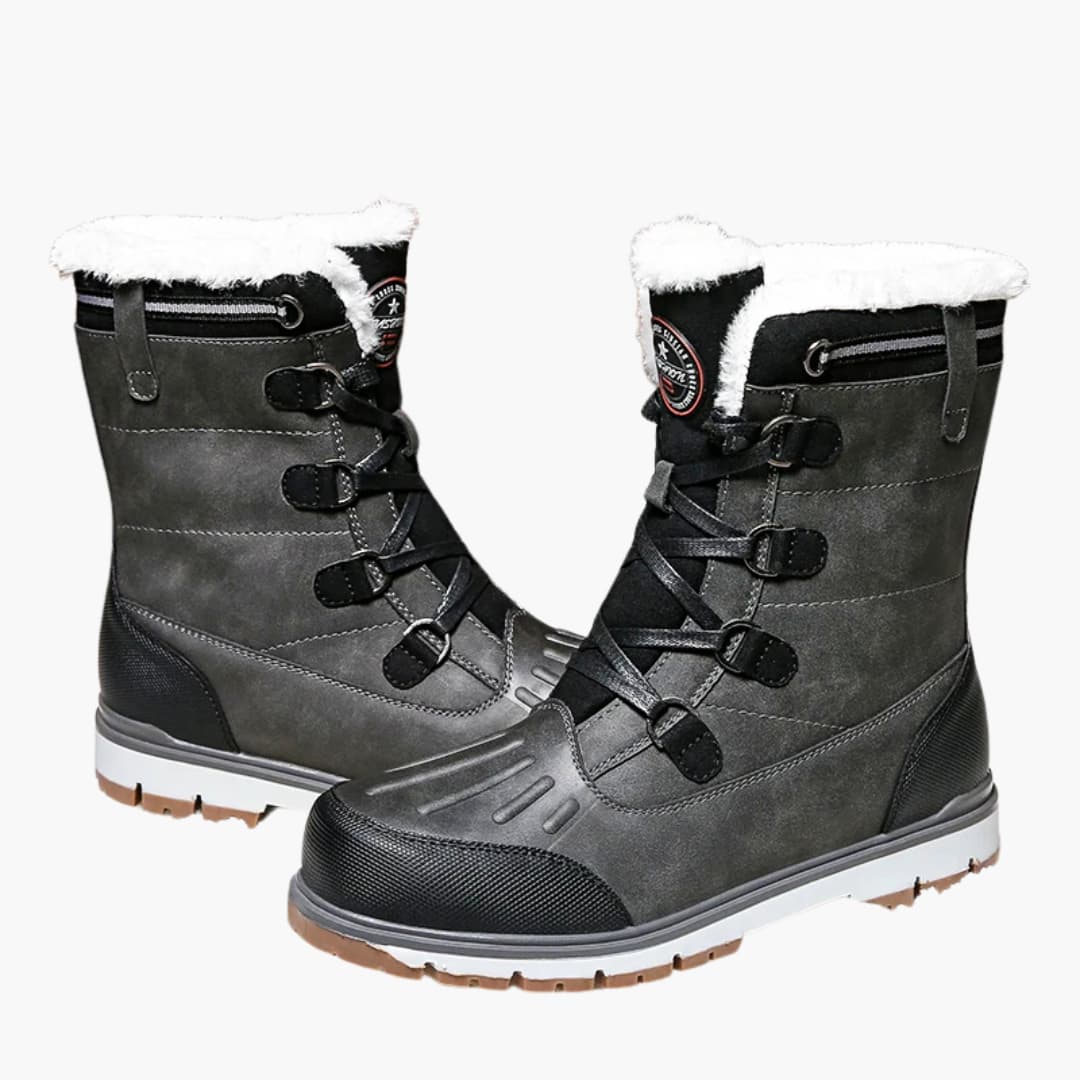 Bottes d’Hiver Homme – Chaudes, Lacées & Semelle Antidérapante