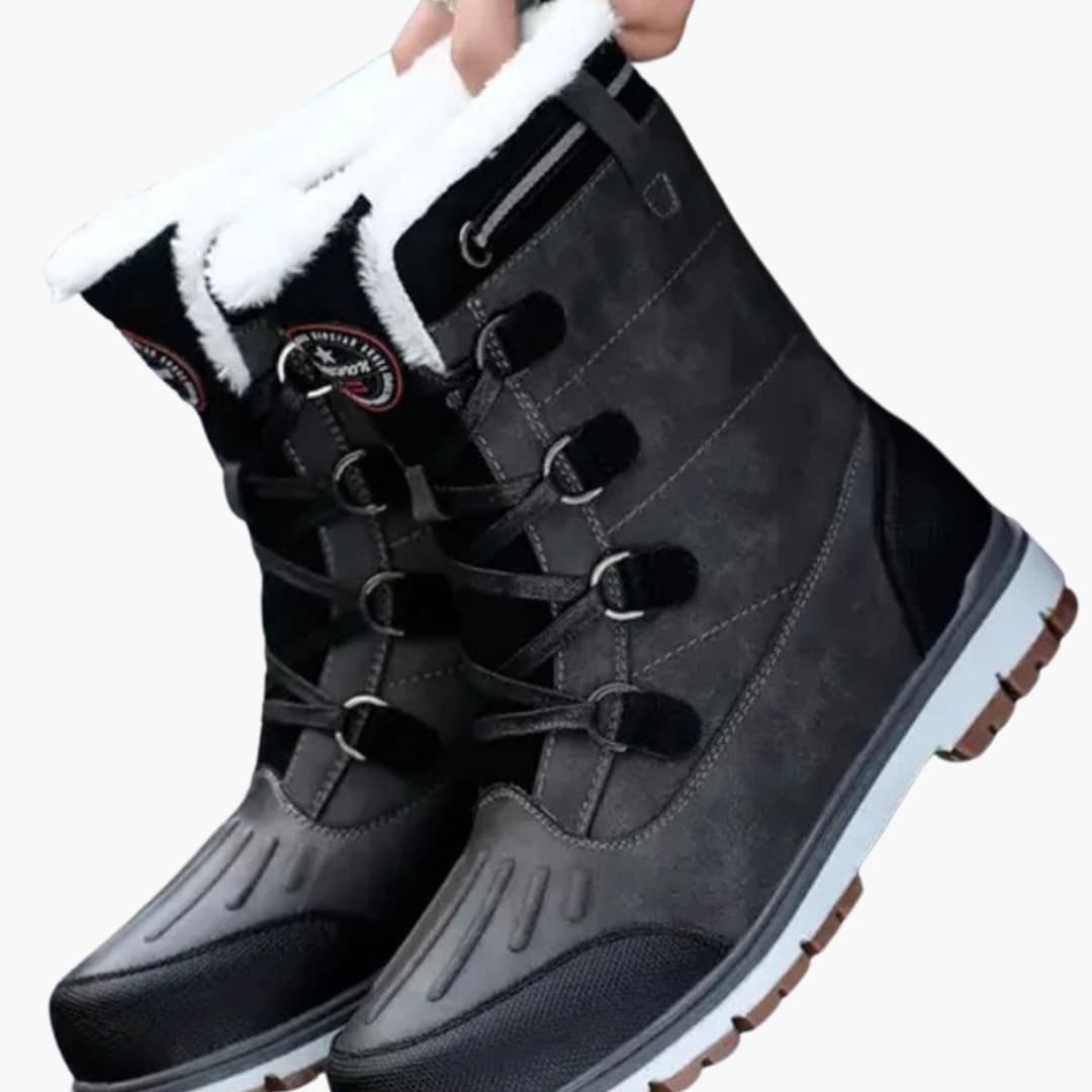Bottes d’Hiver Homme – Chaudes, Lacées & Semelle Antidérapante