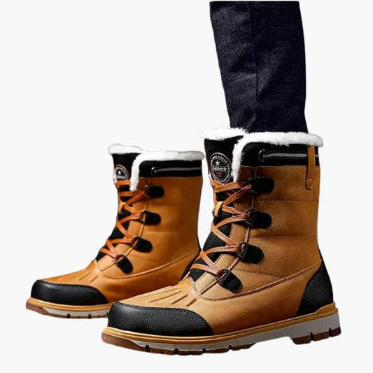 Bottes d’Hiver Homme – Chaudes, Lacées & Semelle Antidérapante