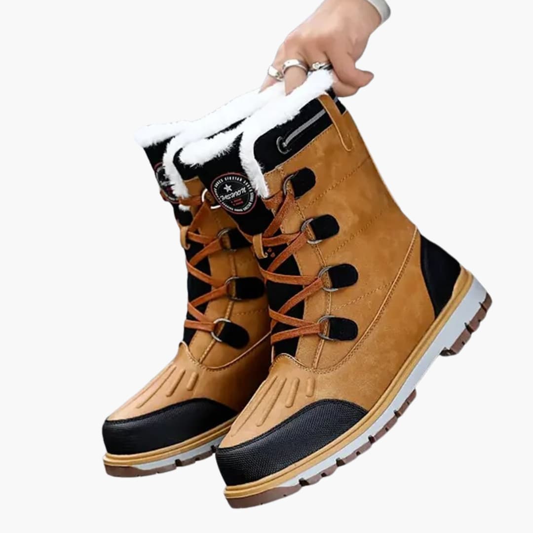 Bottes d’Hiver Homme – Chaudes, Lacées & Semelle Antidérapante