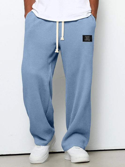 Pantalon Homme Relax en Tricot Waffle | Confort et Style Décontracté