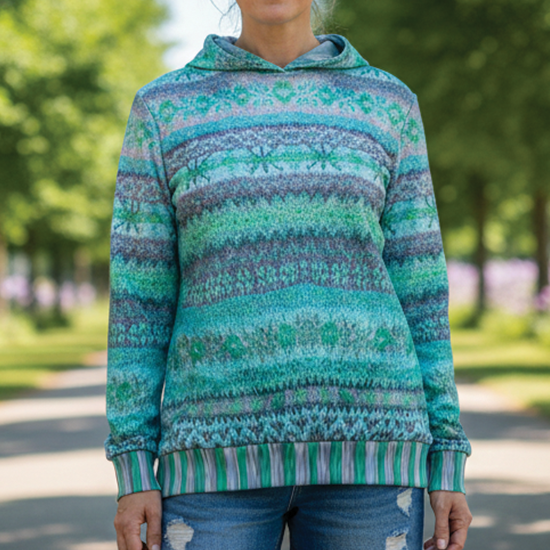 Hoodie décontracté à motif pour femme – Confortable, Stylé & Polyvalent