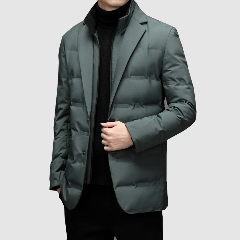 Jack | Veste Homme Hiver Slim Fit Matelassée | Design Élégant à Col Revers