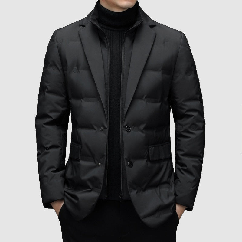 Jack | Veste Homme Hiver Slim Fit Matelassée | Design Élégant à Col Revers