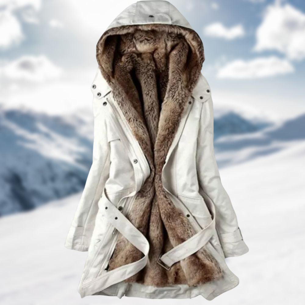 Classic Parka Femme | Parka à Capuche avec Ceinture, Doublure Douce et Extérieur Imperméable