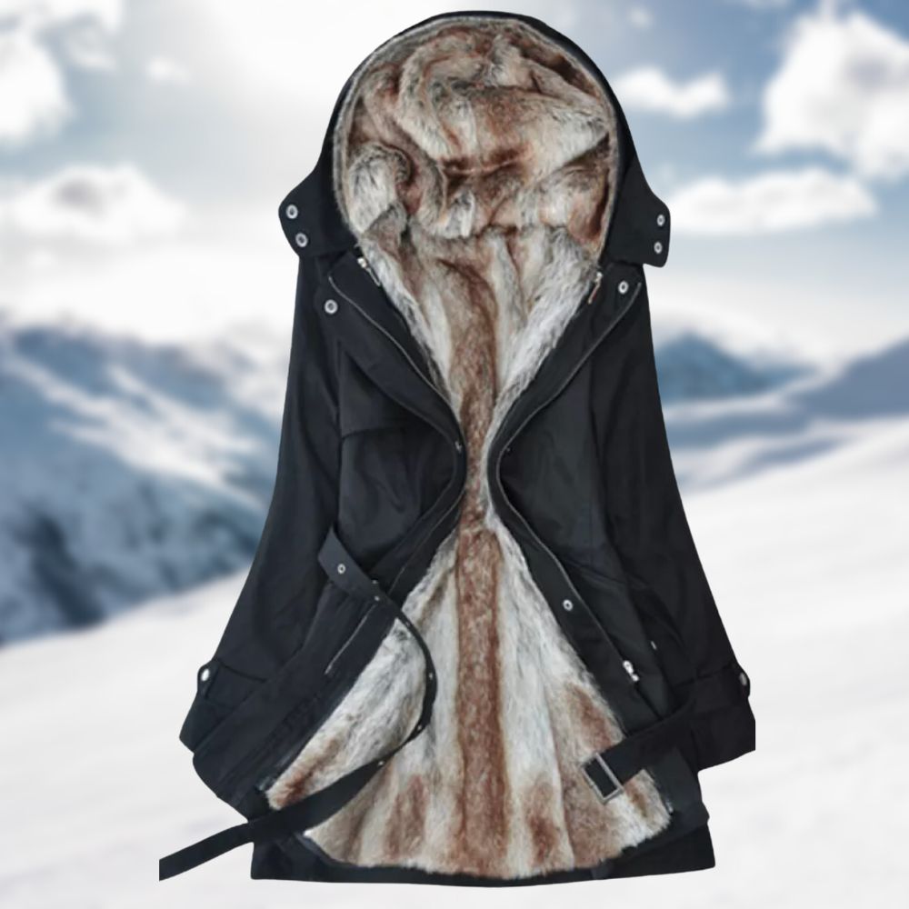 Classic Parka Femme | Parka à Capuche avec Ceinture, Doublure Douce et Extérieur Imperméable