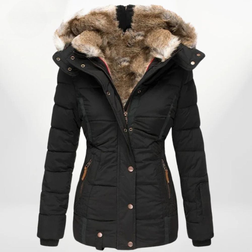Joséphina | Manteau Matelassé Femme en Coton avec Capuche Amovible