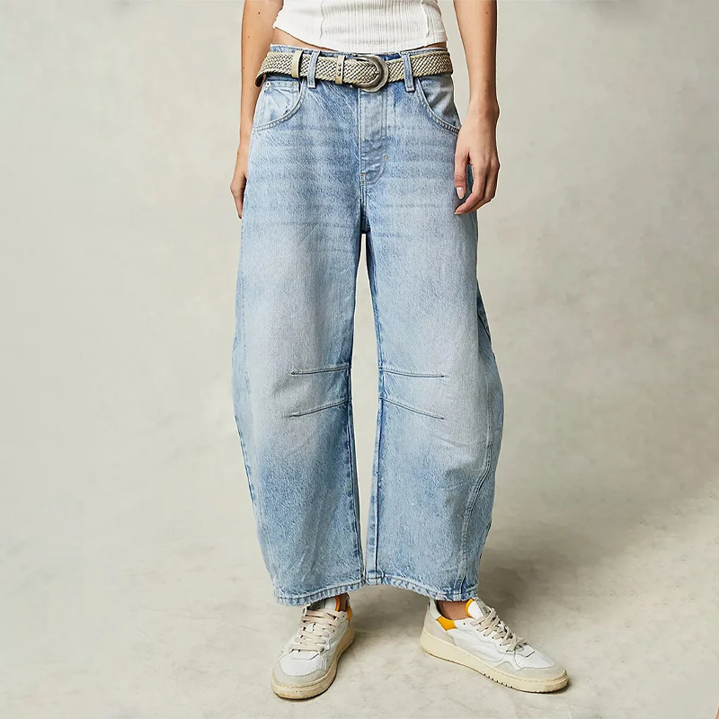 Jeans Femme Coupe Large | Style Décontracté et Confortable