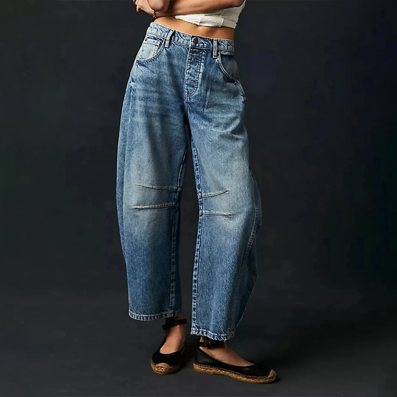 Jeans Femme Coupe Large | Style Décontracté et Confortable