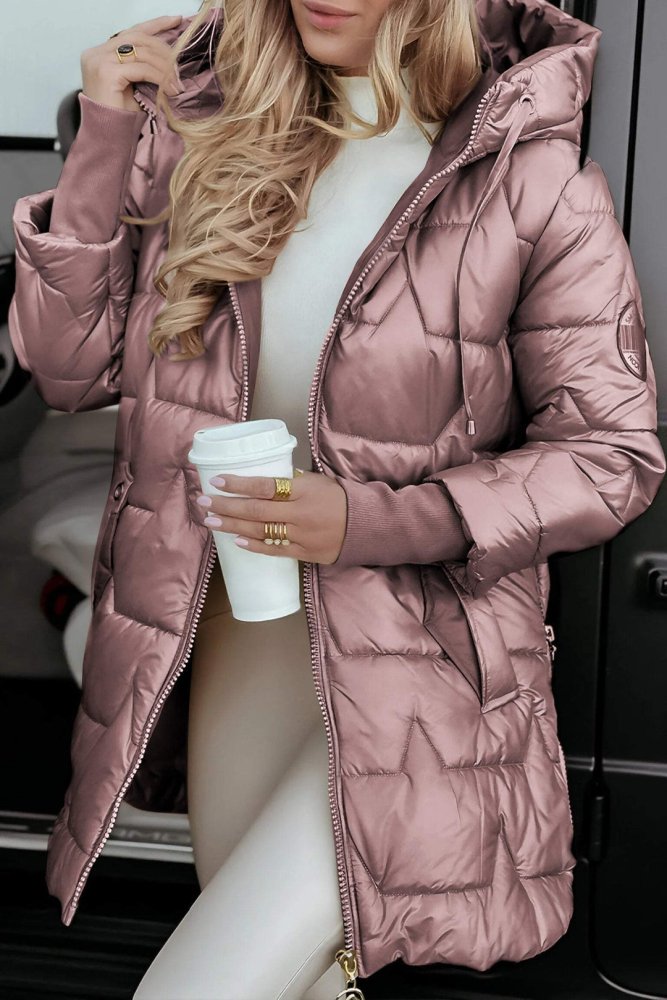 Urban Chic Coat Femme | Longue Doudoune Légère et Chaude avec Capuche