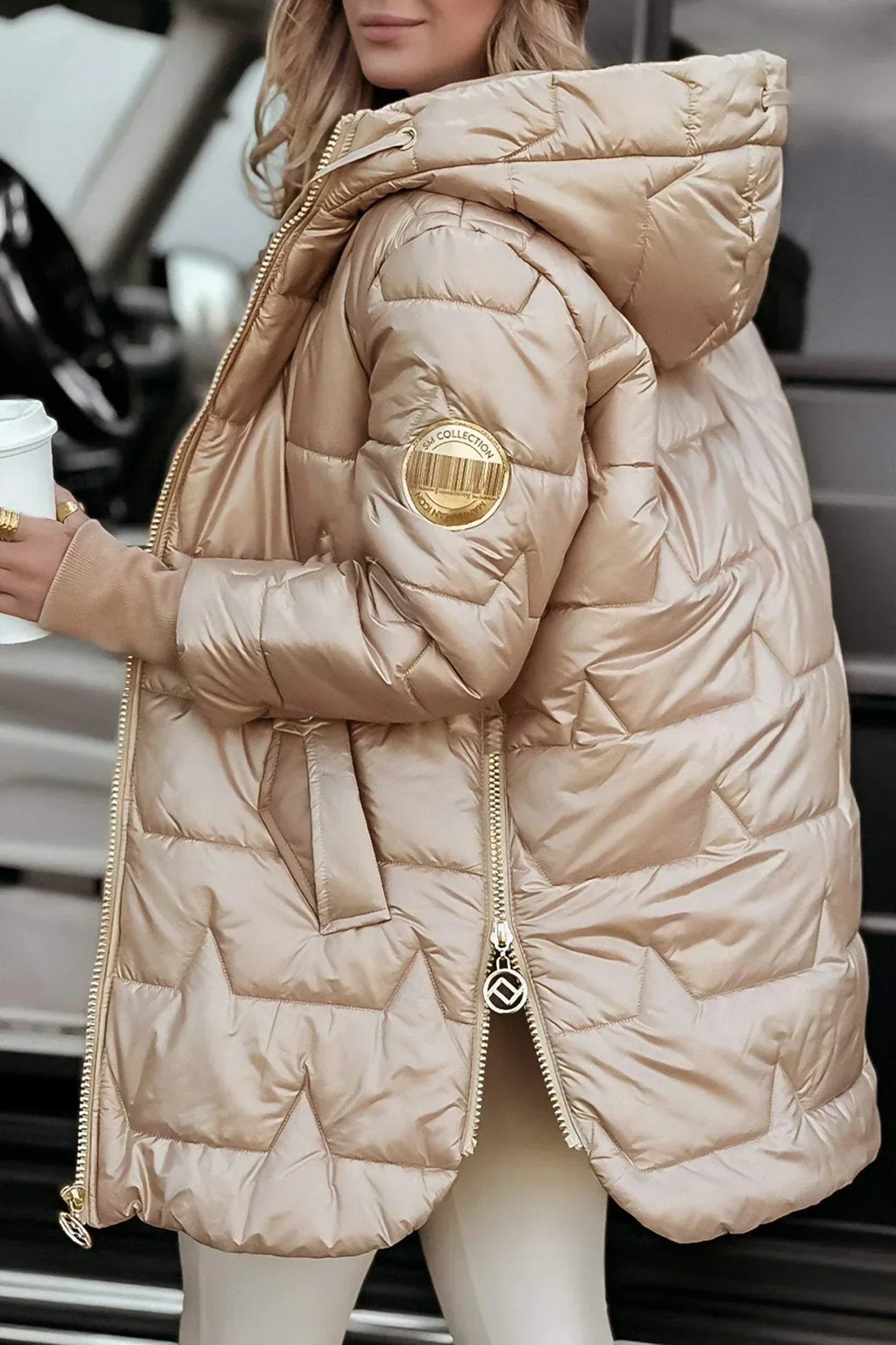 Urban Chic Coat Femme | Longue Doudoune Légère et Chaude avec Capuche