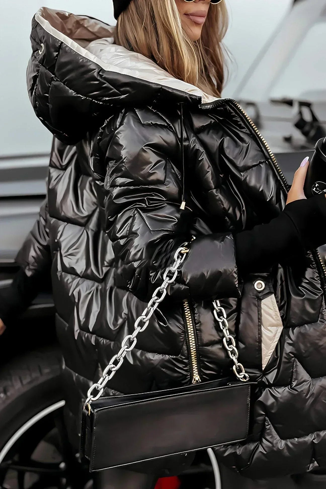 Urban Chic Coat Femme | Longue Doudoune Légère et Chaude avec Capuche