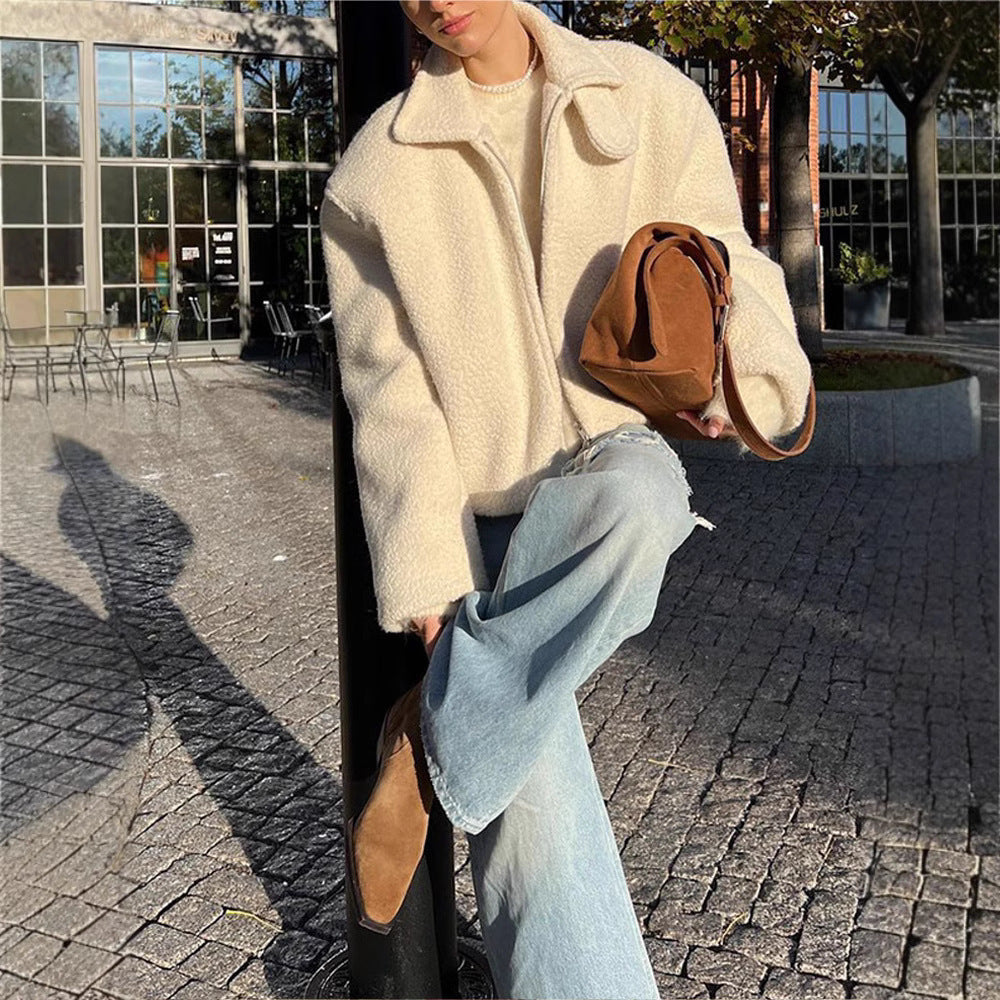 Veste Polaire Femme Leonne Minimaliste Chaude et Confortable