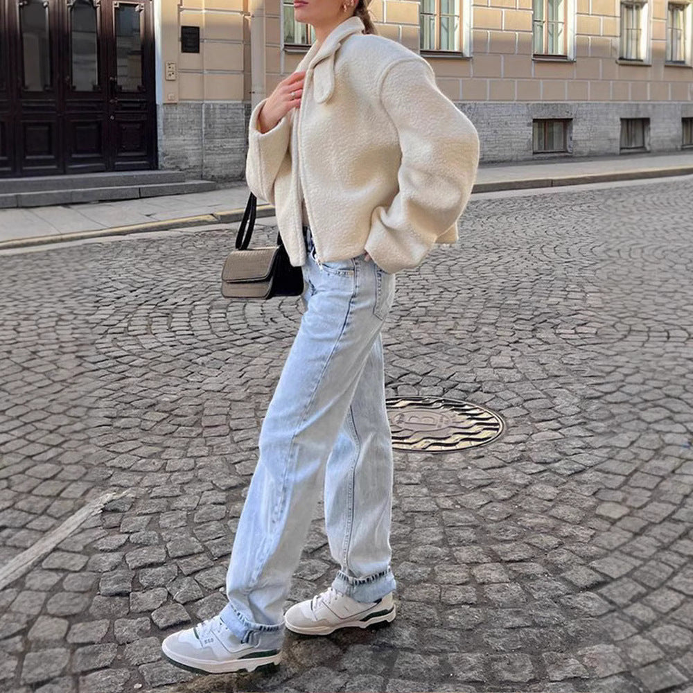 Veste Polaire Femme Leonne Minimaliste Chaude et Confortable