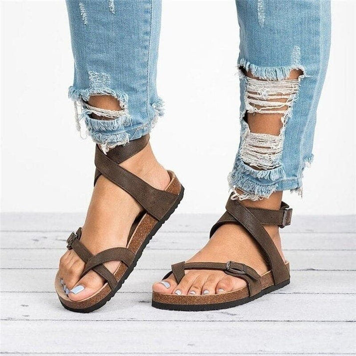 Sandales en Cuir pour Femme – Élégance Intemporelle et Confort Quotidien