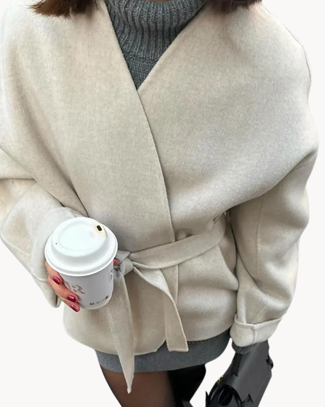 Veste Femme Ceinturée avec Grandes Poches | Coupe Oversize Chic et Moderne