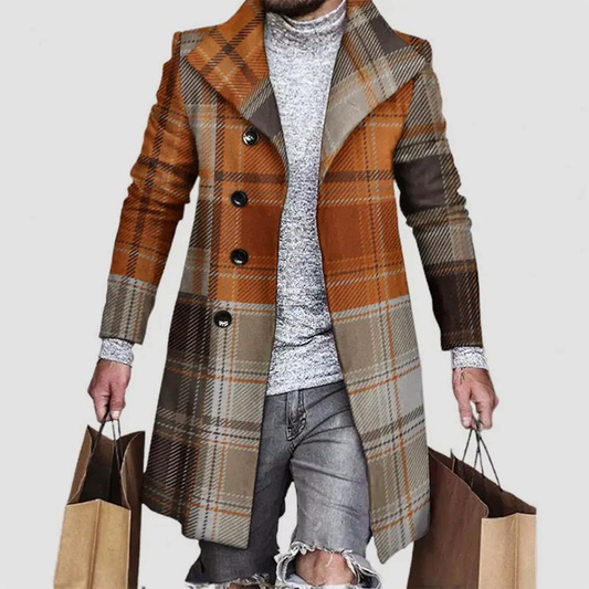 Manteau à carreaux pour homme – Style affirmé, Élégant & Polyvalent