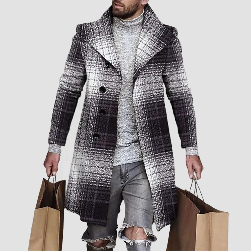 Manteau à carreaux pour homme – Style affirmé, Élégant & Polyvalent