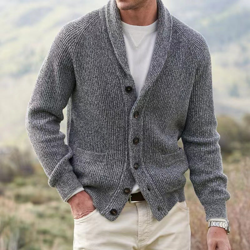 Cardigan en Maille Classique Homme à Col Châle | Élégance Intemporelle et Confort Moderne