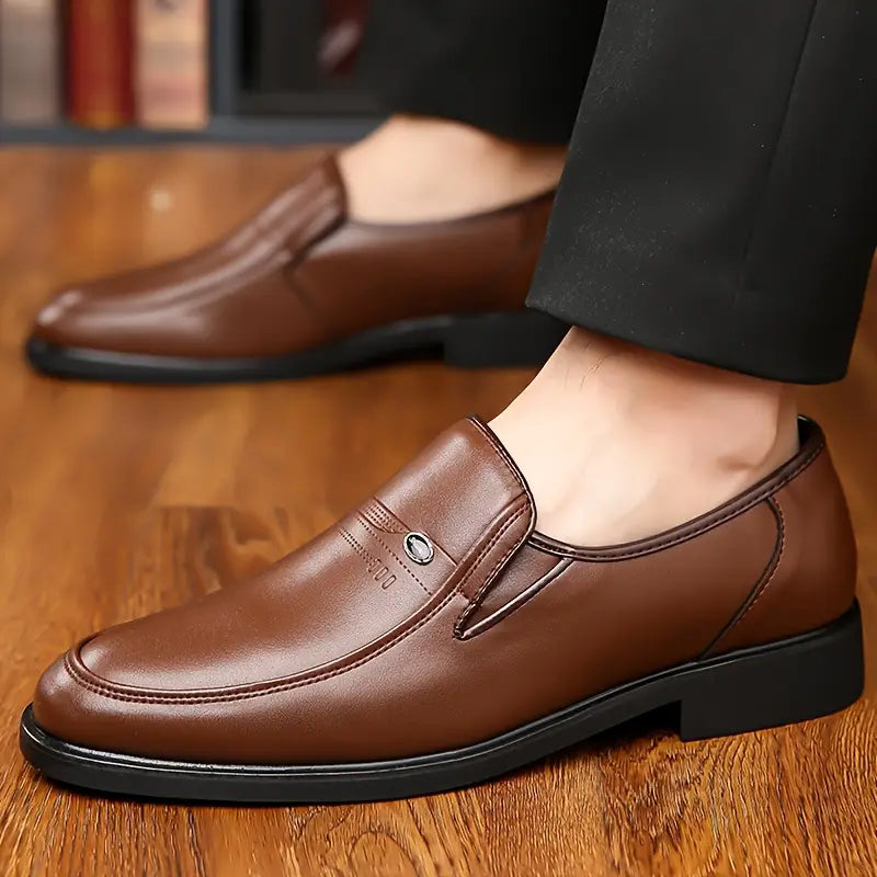 Penny Loafers Homme | Mocassins Habillés Vernis à Enfiler