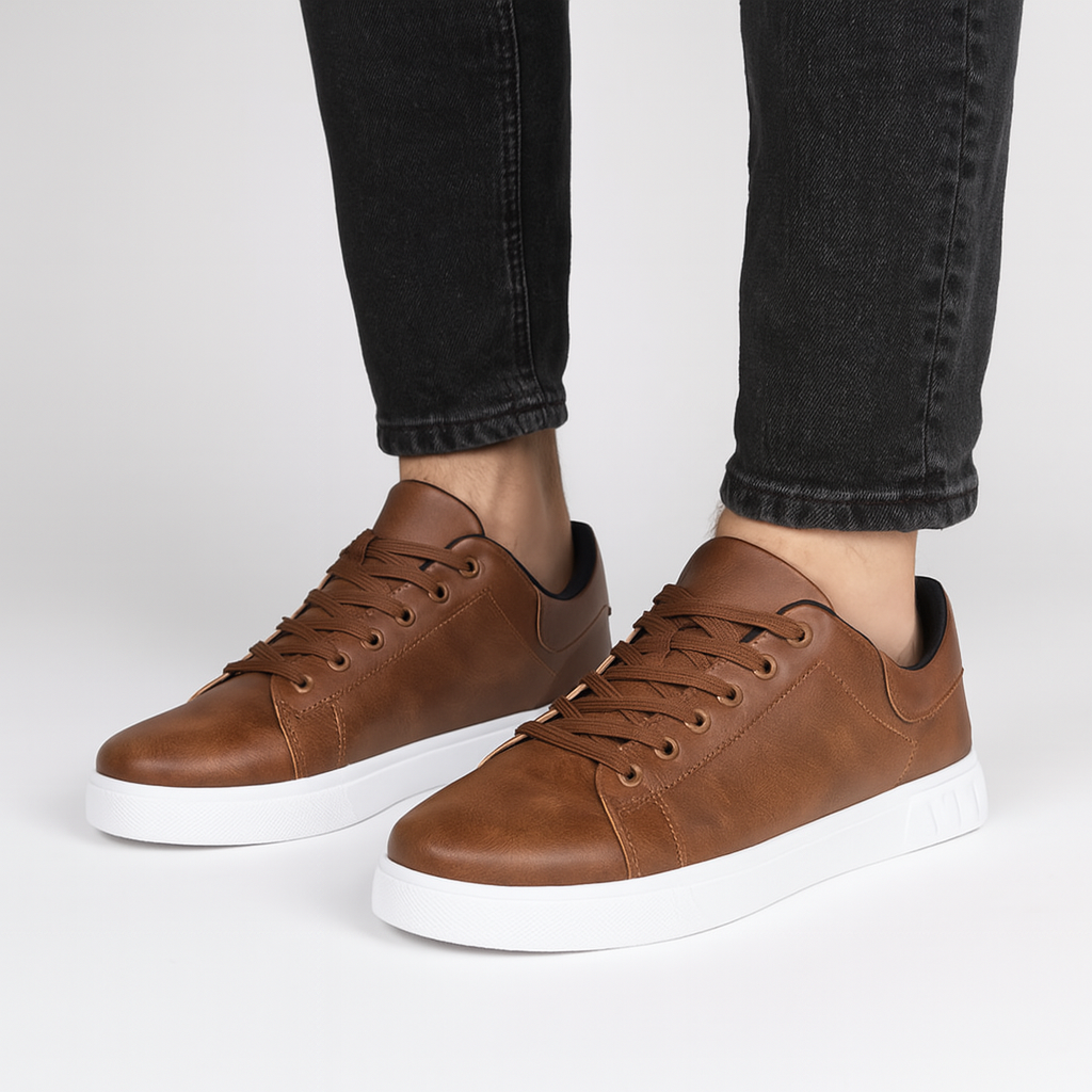 Modern Sneaker Homme | Baskets Casual à Lacets & Semelle Blanche