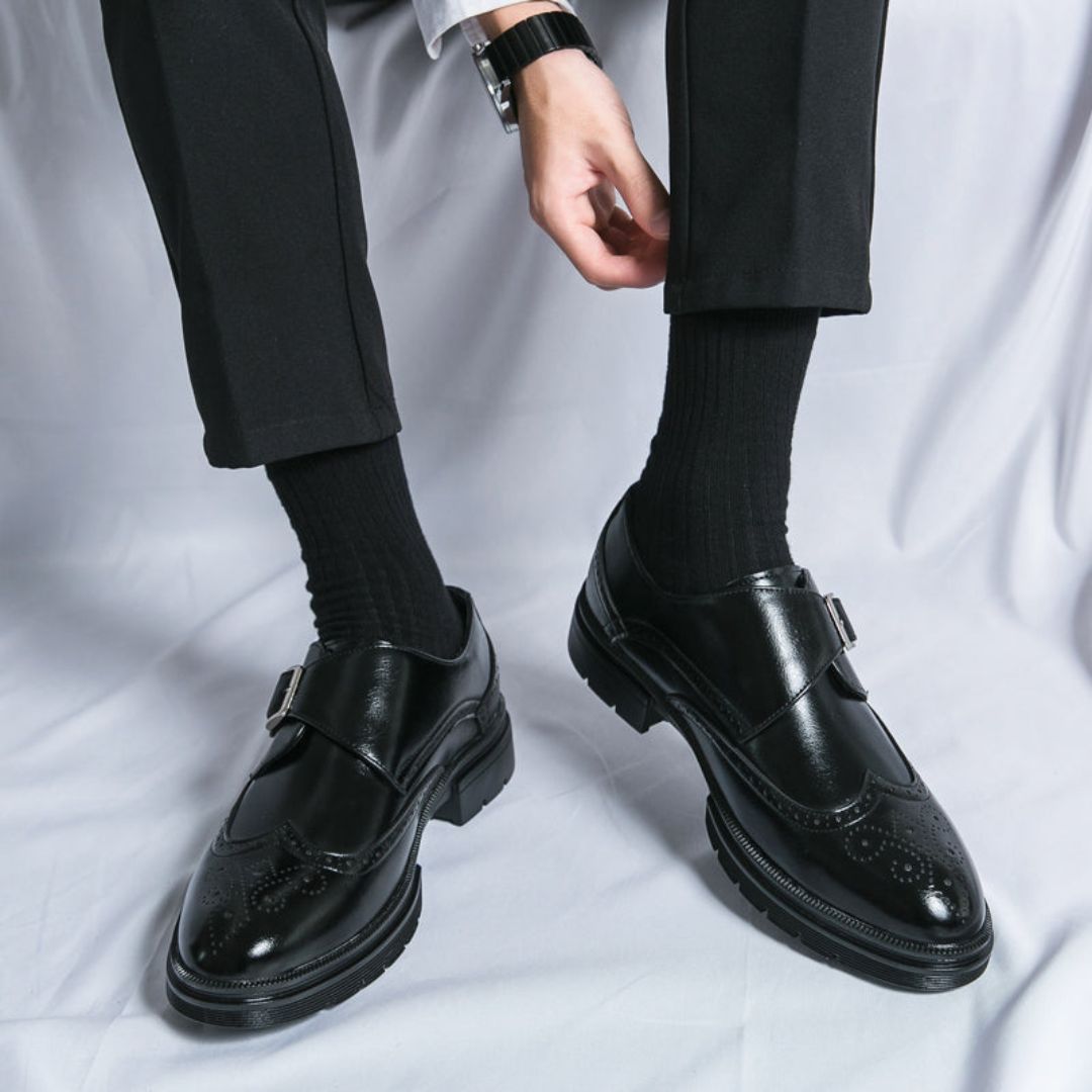 Chaussures Oxford Monk Strap | Élégantes Wingtip Brogue pour Tenue Formelle