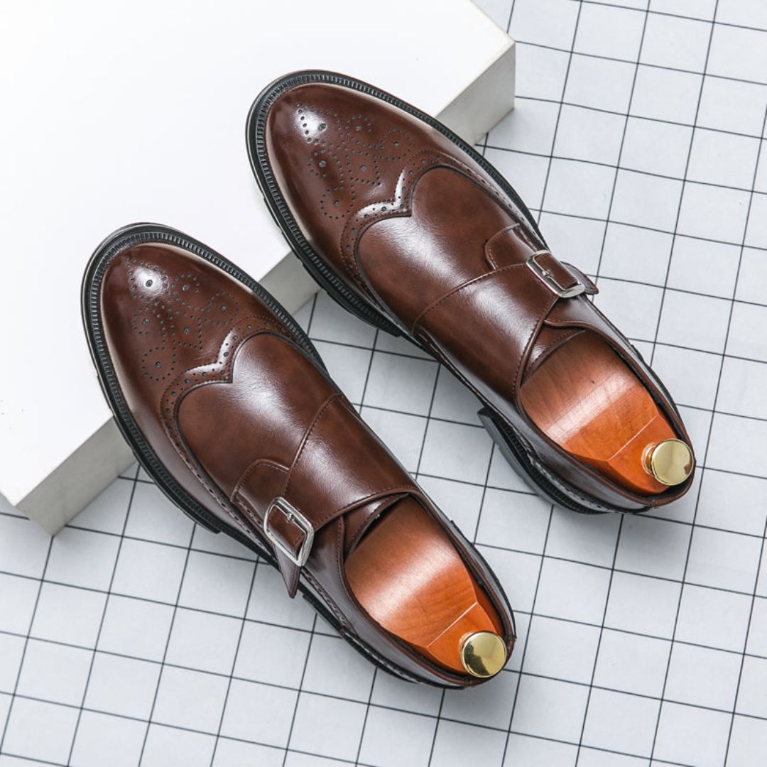 Chaussures Oxford Monk Strap | Élégantes Wingtip Brogue pour Tenue Formelle