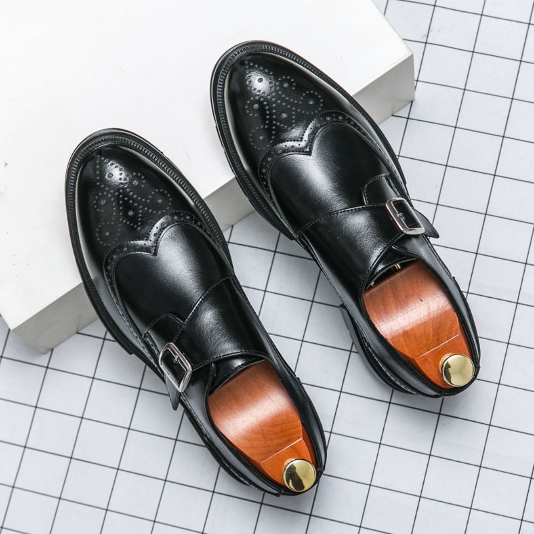 Chaussures Oxford Monk Strap | Élégantes Wingtip Brogue pour Tenue Formelle