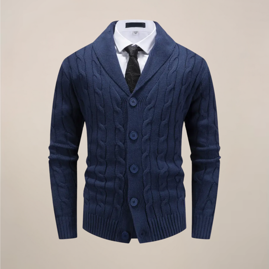 Shawl Collar Cardigan pour Homme | Gilet en Maille Épaisse Élégant et Confortable pour l’Hiver