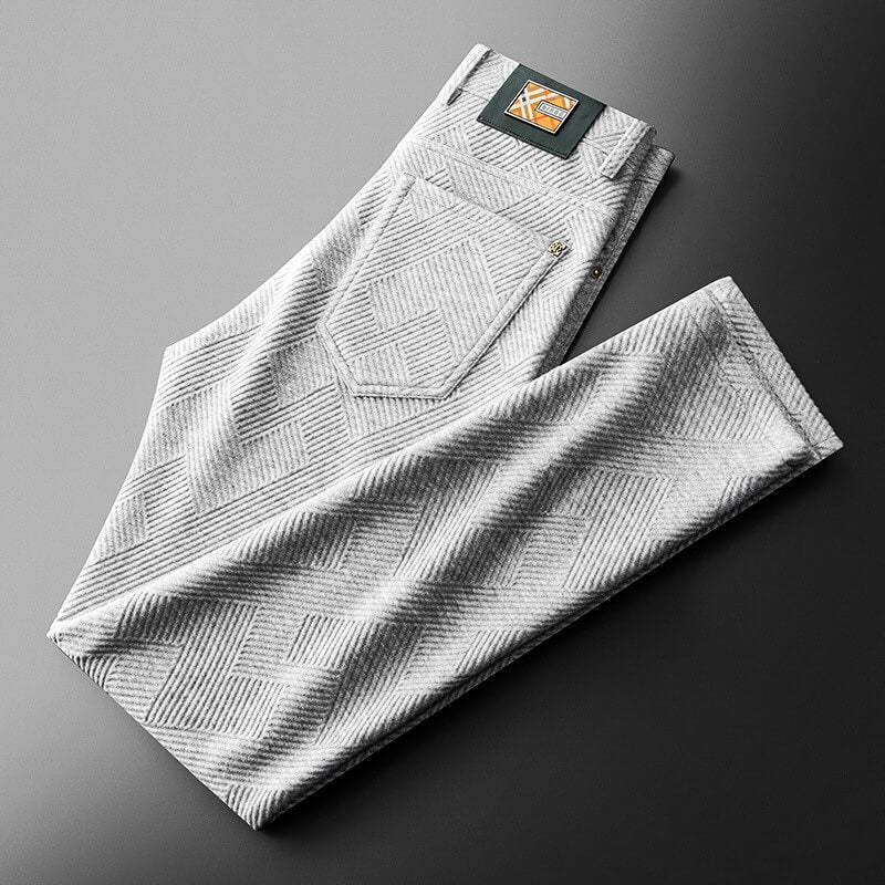 Textured Trousers Homme | Pantalon Texturé à Motif Géométrique
