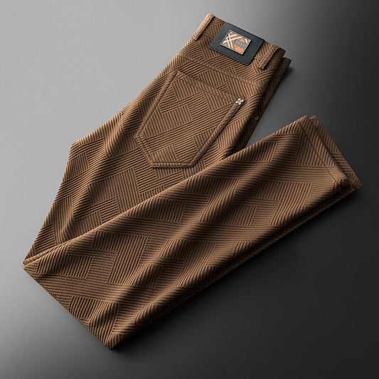 Textured Trousers Homme | Pantalon Texturé à Motif Géométrique