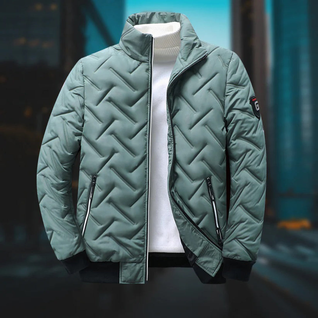 Auguste | Veste Matelassée Homme Légère Hiver à Col Montant et Fermeture Zip Intégrale