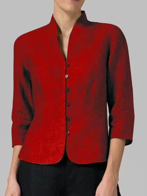 Veste courte ajustée à col montant – Élégante, légère & polyvalente