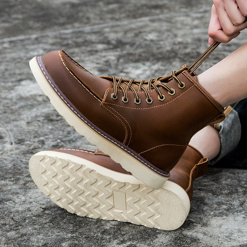 Merton | Bottines Homme à Lacets avec Semelle Épaisse et Design Élégant