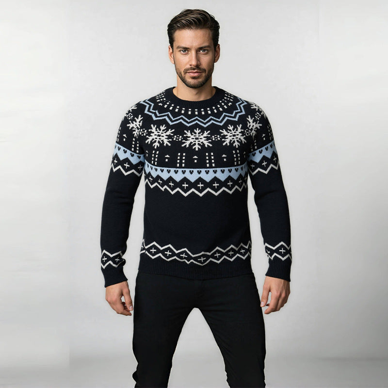 Pull Homme à Motifs Géométriques Chauds