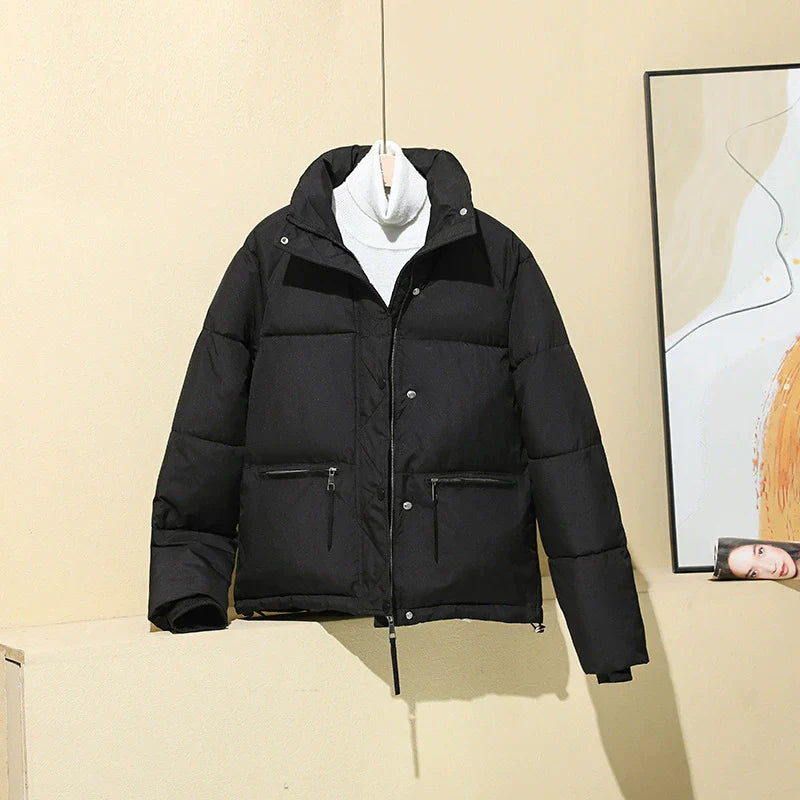 Claudelle | Veste Puffer Femme Courte, Matelassée et Isolée avec Col Montant