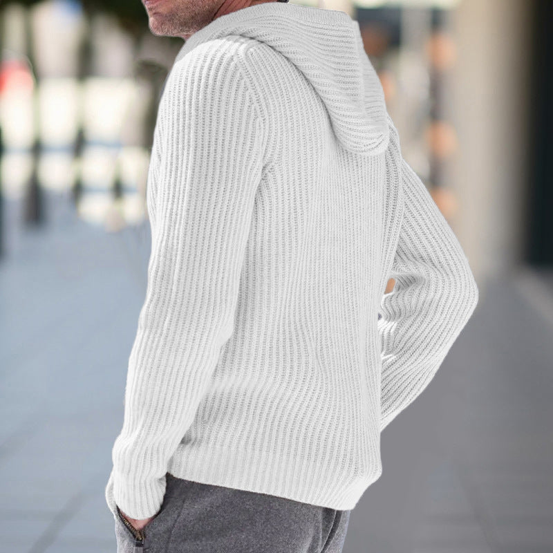 Cardigan Homme à Capuche avec Design Structuré