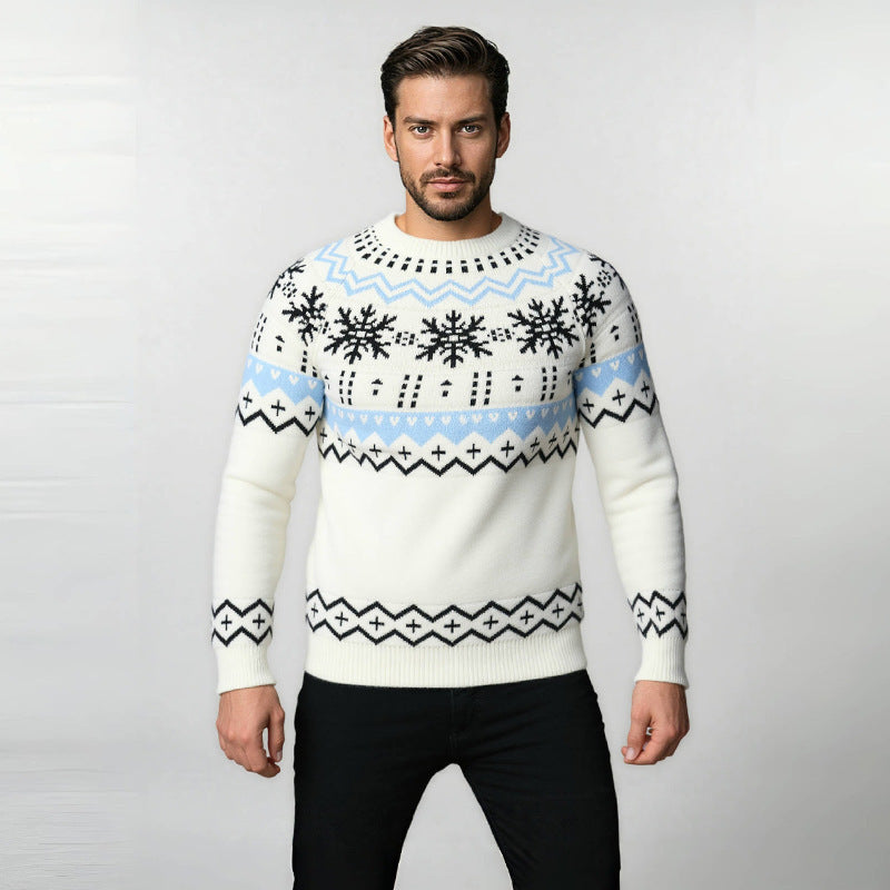 Pull Homme à Motifs Géométriques Chauds