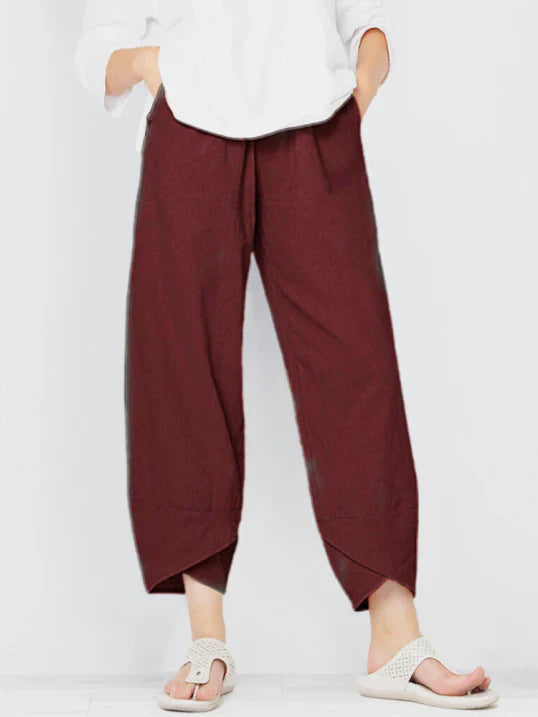Pantalon fluide léger à taille élastique – Confortable, moderne & polyvalent