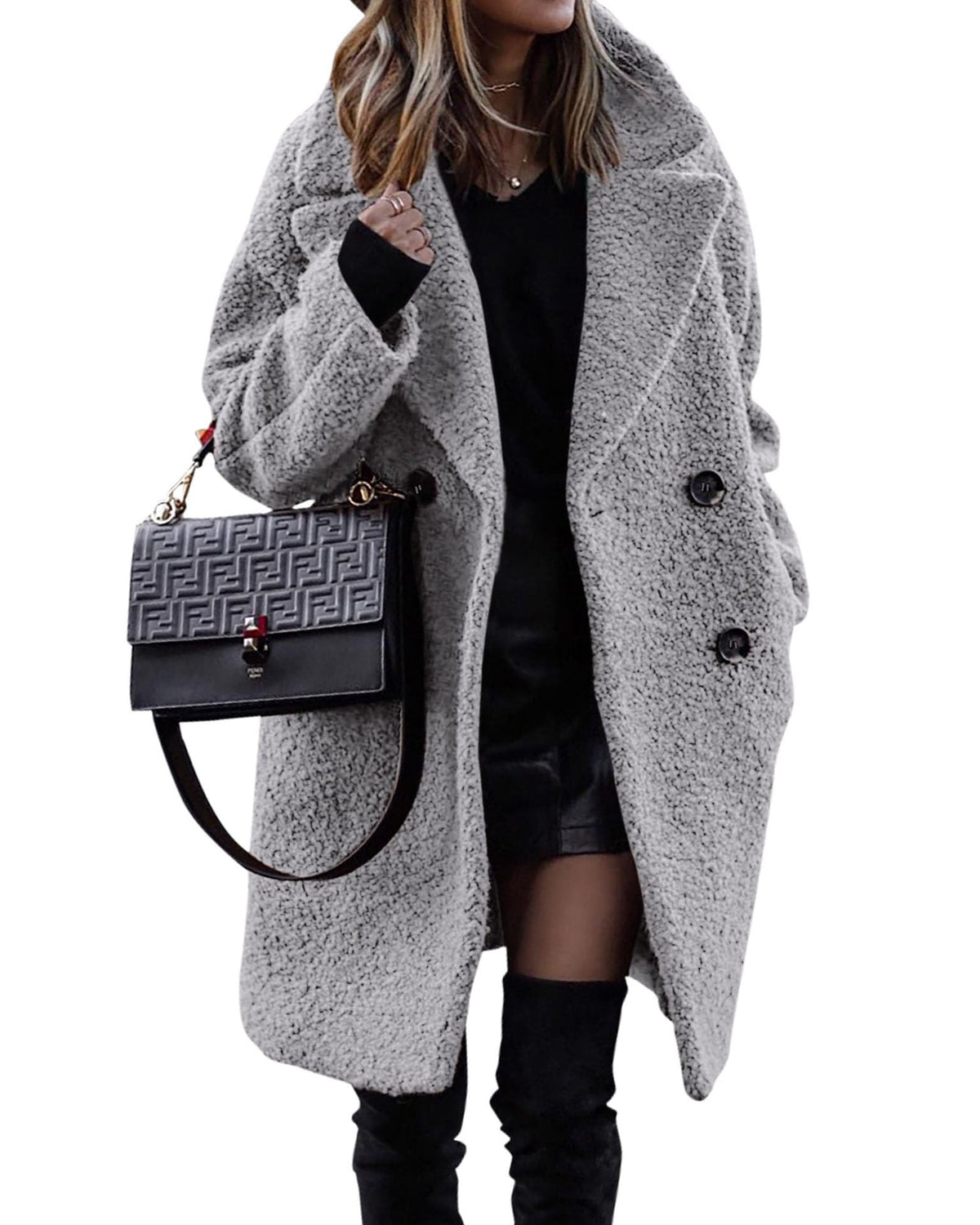 Bouclé Manteau Femme | Élégance Urbaine et Chaleur Confortable