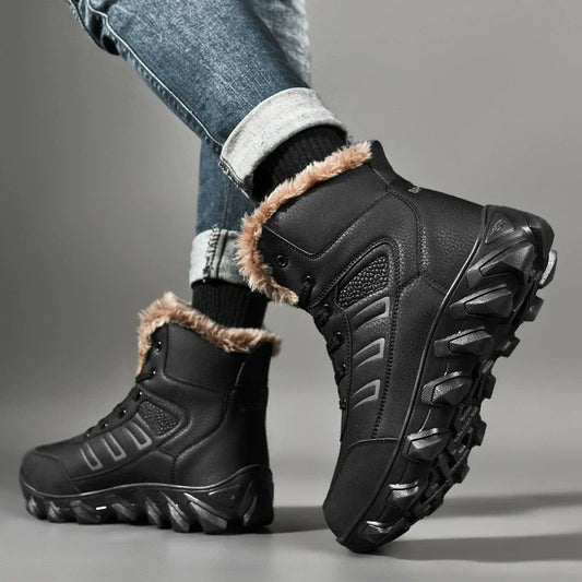 Marwood | Bottes Homme Hiver à Lacets avec Doublure Fourrure et Semelle Antidérapante