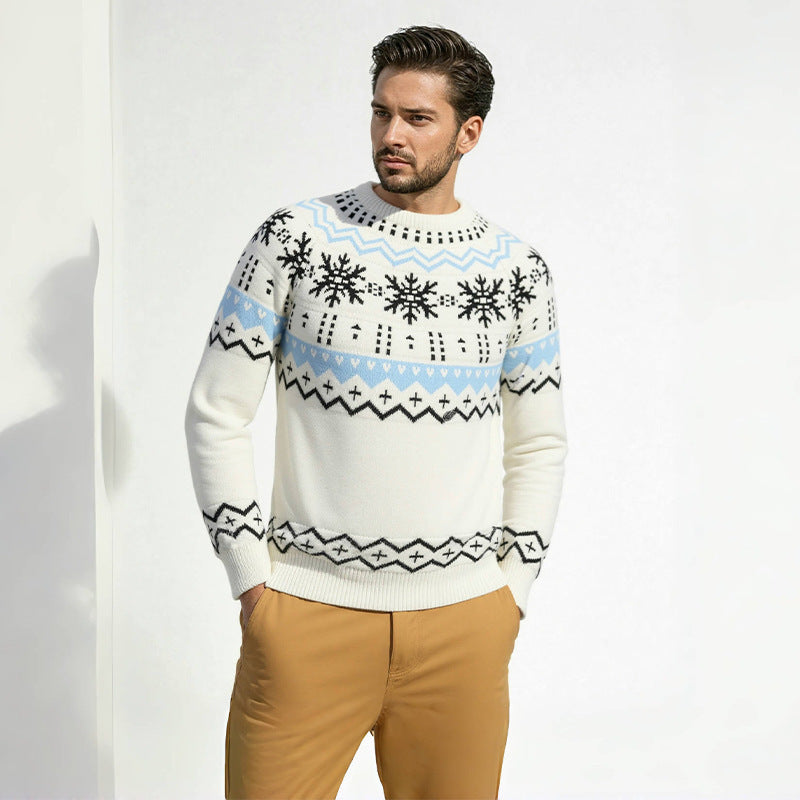 Pull Homme à Motifs Géométriques Chauds