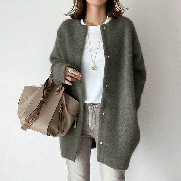 Cardigan femme | Cardigan en cachemire doux et chaud à boutonnage classique pour les journées fraîches
