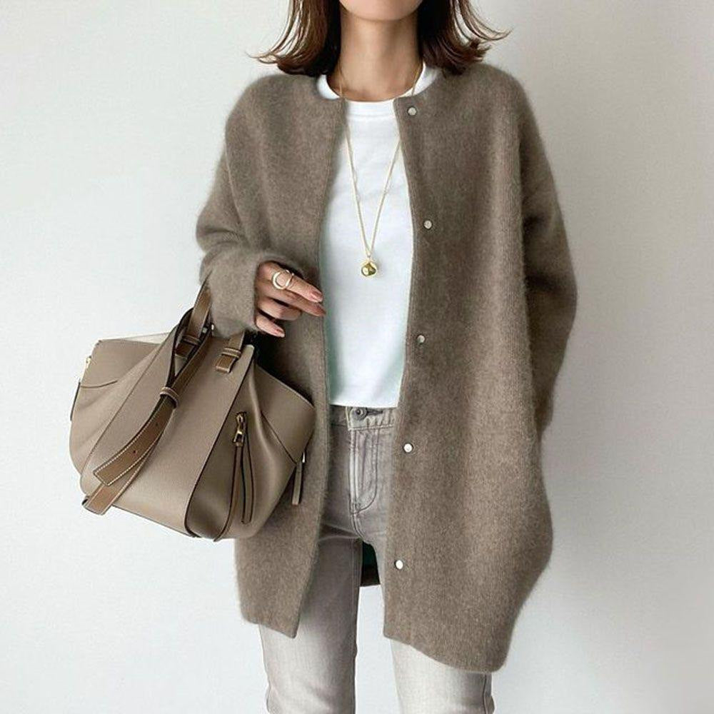 Cardigan femme | Cardigan en cachemire doux et chaud à boutonnage classique pour les journées fraîches