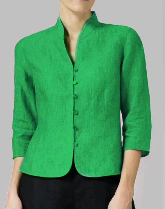 Veste courte ajustée à col montant – Élégante, légère & polyvalente